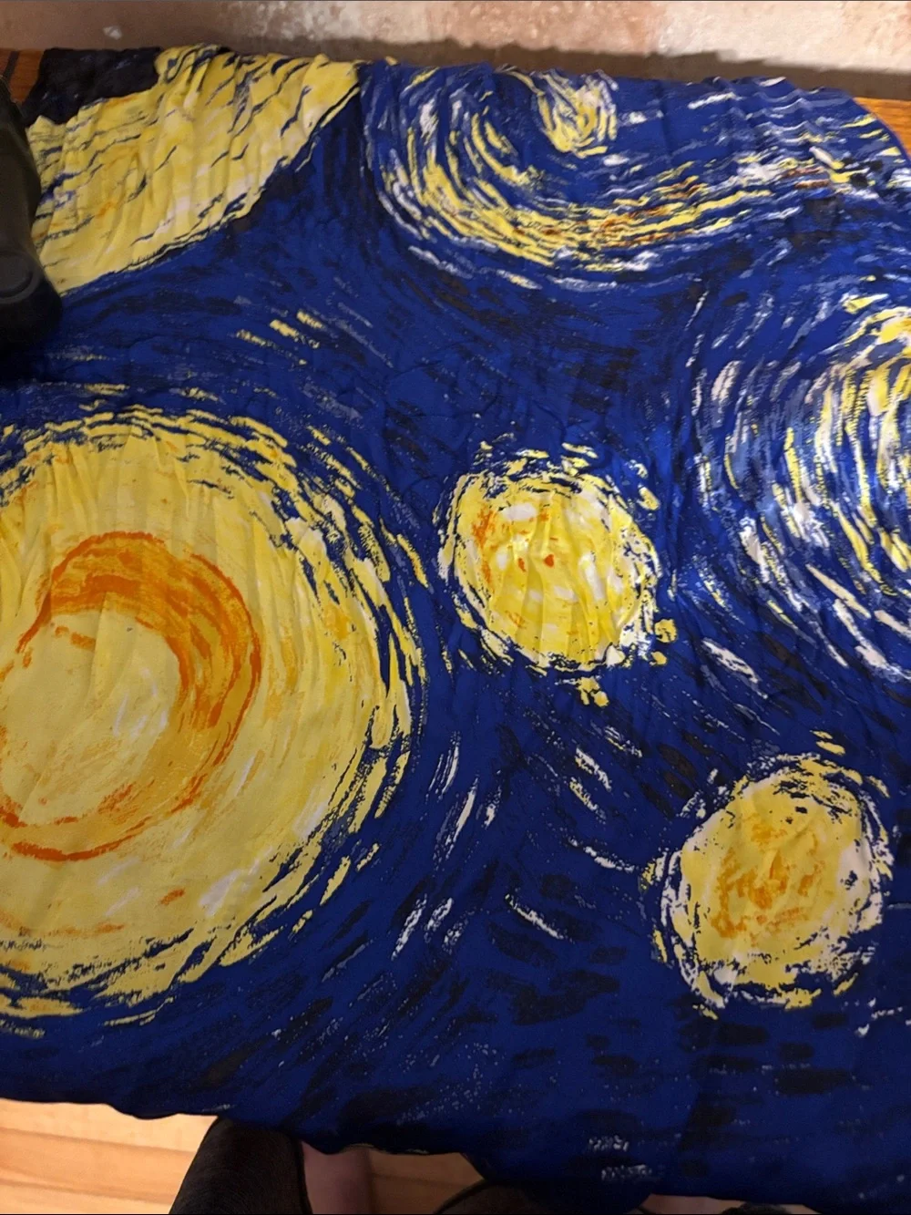 Starry Night silk scarf wrap 57 “ long 15 “ wide